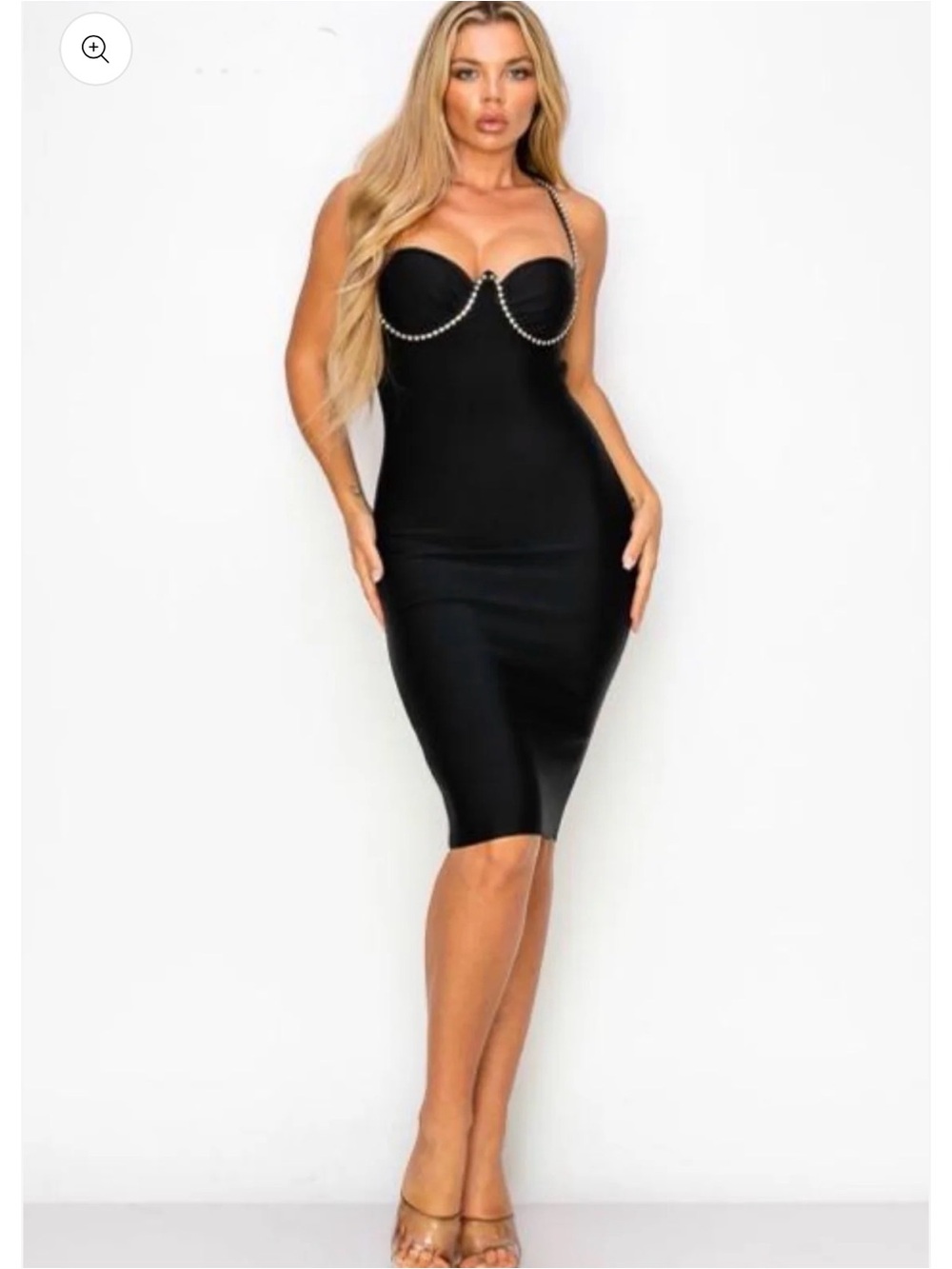 2 for $20 sale: IRIS black mini dress with rhinestone straps and accents (read)